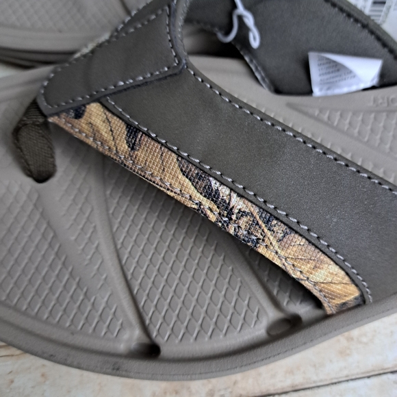 O'Rageous ReelTree Khaki Flip Flop Arch Support Flip flop Thong Sandals Sz 8 - Picture 3 of 11